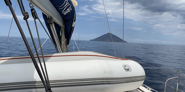 Stromboli from boat